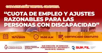  Capacitación online gratis "Inclusión laboral y derechos de las personas con discapacidad" 