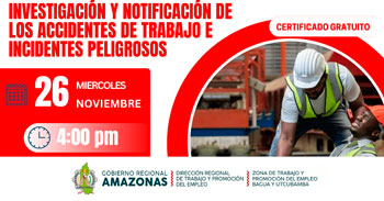  Capacitación online gratis Investigación y notificación de los accidentes de trabajo e incidentes peligrosos