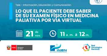  Capacitación online gratis Lo que el paciente debe saber de su examen fí­sico en Medicina Paliativa por ví­a virtual