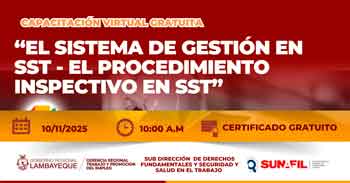 Capacitación online gratis "El Sistema de Gestión en SST - El Procedimiento Inspectivo en SST"