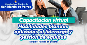  Capacitación online  "Habilidades blandas aplicadas al liderazgo y gestión de equipos"