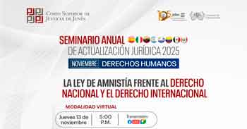  Capacitación online "La ley de amnistía frente al derecho nacional y el derecho internacional" 