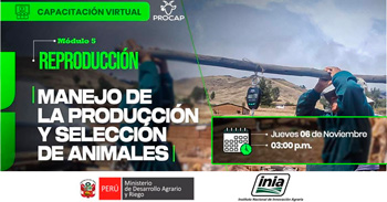  Capacitación online "Manejo de la reproducción y selección de animales" del INIA