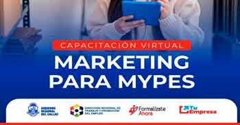  Capacitación online "Marketing para Mypes" DRTPE del Callao
