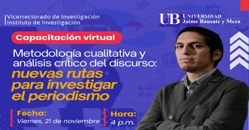  Capacitación online Metodología cualitativa y análisis crítico del discurso: Nuevas rutas para investigar el periodismo