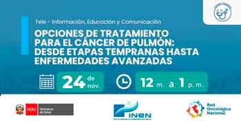  Capacitación online Opciones de tratamiento para el cáncer de pulmón: desde etapas tempranas hasta enfermedad avanzada