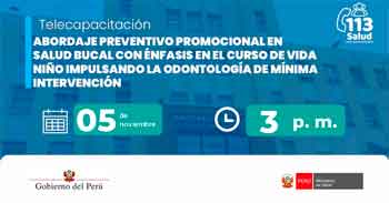  Capacitación online en salud bucal infantil con enfoque preventivo y mínima intervención