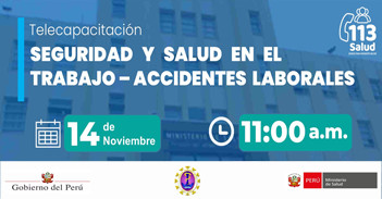  Capacitación online "Seguridad y Salud en el Trabajo - Accidentes Laborales" del Hospital Regional de Ica  