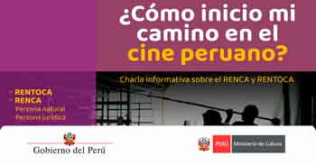  Charla online "¿Cómo inicio mi camino en el cine peruano?" del Ministerio de Cultura
