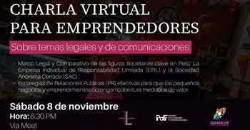  Charla virtual para "Emprendedores" de la Municipalidad de Abancay