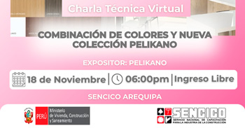  Charla online gratis "Combinación de Colores y Nueva Colección Pelikano" del SENCICO