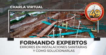 Charla online gratis "Errores en instalaciones sanitarias y como solucionarlas" del SENCICO