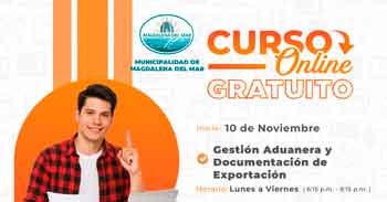  Curso online gratis "Gestión Aduanera y Documentación de Exportación"