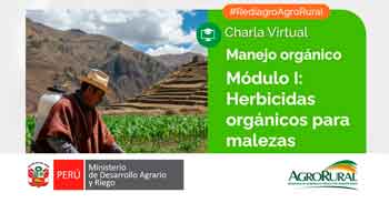  Charla online gratis "herbicidas orgánicos para el control de malezas" de Agro Rural