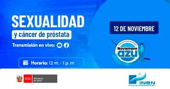  Charla online gratis "Sexualidad y cáncer de próstata" del INEN