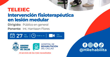  Charla online "Intervención fisioterapéutica en lesión medular" Hospital de Rehabilitación del Callao
