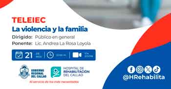  Charla online "La violencia y la familia" Hospital de Rehabilitación del Callao