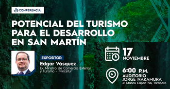  Conferencia presencial gratis "Potencial del Turismo para el Desarrollo en San Martín"