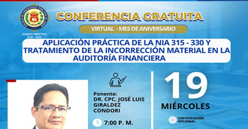  Conferencia online Aplicación práctica de la NIA 315 - 330 y tratamiento de la incorrección material en la auditoría