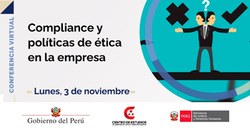  Conferencia online "Compliance y políticas de ética en la empresa" del MINJUSDH