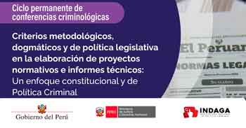  Conferencia online Criterios constitucionales y político-criminales en proyectos normativos e informes técnicos