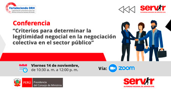 Conferencia online "Criterios para determinar la legitimidad negocial en la negociación colectiva"  