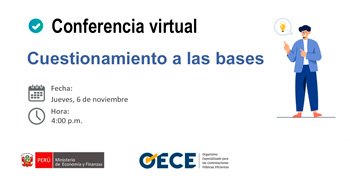  Conferencia virtual gratuita ⁠"⁠Cuestionamiento a las bases"  del OECE