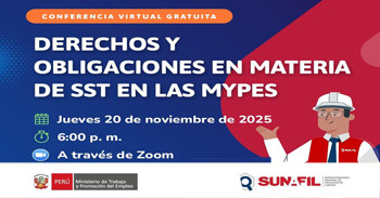  Conferencia online gratis "Derechos y obligaciones en materia de SST en las MYPES"  de la SUNAFIL