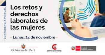  Conferencia online "Los retos y derechos laborales de las mujeres" MINJUSDH