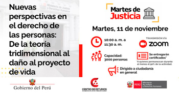 Conferencia online "Nuevas perspectivas en el derecho de las personas " del MINJUSDH