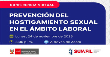  Conferencia online "Prevención del hostigamiento sexual en el ámbito laboral" de la SUNAFIL