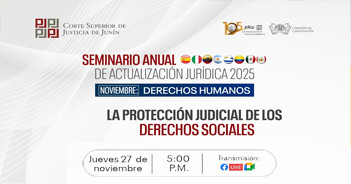  Conferencia online "La protección judicial de los derechos sociales" de la Corte Superior de Justicia de Junín