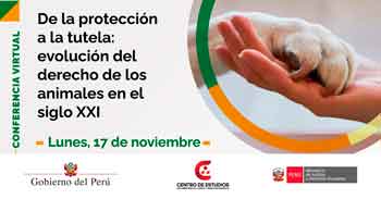  Conferencia online "De la protección a la tutela: evolución del derecho de los animales en el siglo XXI"