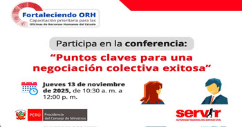  Conferencia online "Puntos claves para una negociación colectiva exitosa" del SERVIR