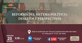  Conferencia online  "Reforma del sistema político: desafíos y perspectivas" del CEC