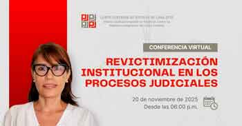  Conferencia online "Revictimización institucional en los procesos judiciales" 