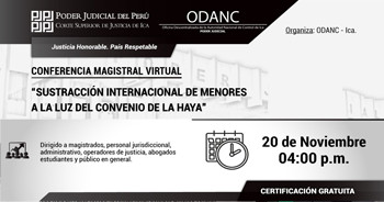  Conferencia online "Sustracción internacional de menores a la luz del convenio de la haya"