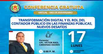  Conferencia online Transformación digital y el rol del contador público en las finanzas públicas, nuevos desafíos