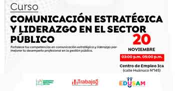   Curso presencial "Comunicación estratégica y liderazgo en el sector público" de la DRTPE de Ica
