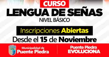  Curso presencial "Lenguas de señas nivel básico" de la Muni de Puente Piedra