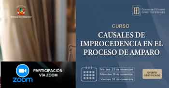  Curso online  "Causales de improcedencia en el proceso de amparo" del CEC