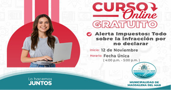  Curso online gratis "Alerta Impuestos: Todo sobre la infracción por no declarar" 