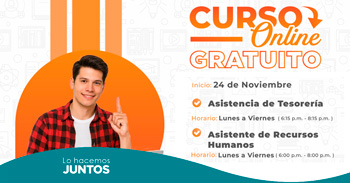  Curso online gratis "Asistente de Tesoreria y Asistente de Recursos Humanos" de la Muni de Magdalena del Mar