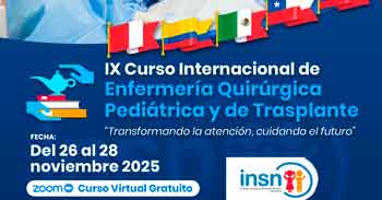  Curso online gratis "Enfermería quirúrgica pediátrica y de trasplante" del INSNSB