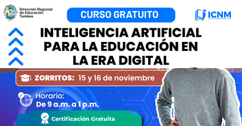  Curso online gratis "Inteligencia Artificial para la educación de la era digital" de la Ugel Contralmirante 