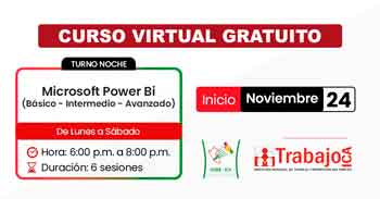   Curso online gratis "Microsoft Power BI" de la DRTPE de Ica