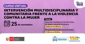 Curso online "Intervención Multidisciplinaria y Comunitaria frente a la Violencia contra la Mujer" 