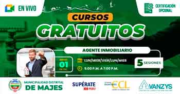  Curso gratis online "Agente Inmobiliario" de la Municipalidad de Majes