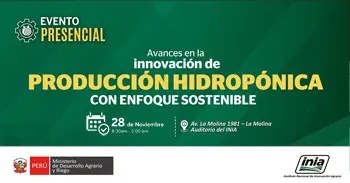 Evento presencial "Avances en la innovación de producción hidropónica con enfoque sostenible" del INIA
