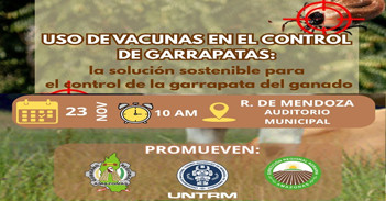  Evento presencial Uso de vacunas en el control de garrapatas: La solución sostenible Gobierno Regional Amazonas